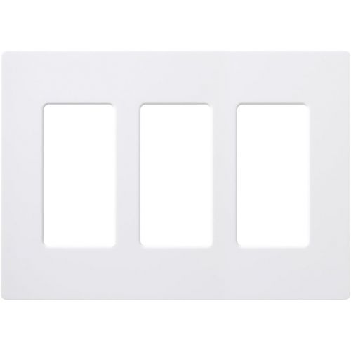  Lutron CW-3-WH-24 Claro 3-Gang Wall Plate, White, 24-Pack