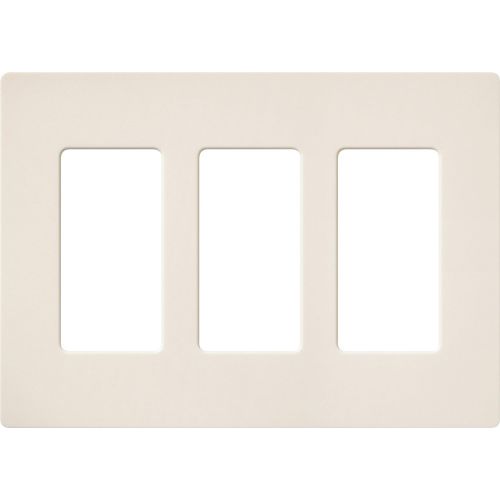  Lutron CW-3-WH-24 Claro 3-Gang Wall Plate, White, 24-Pack