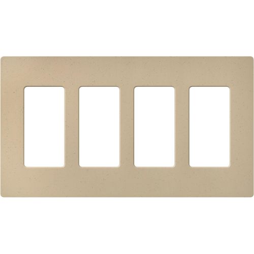  Lutron CW-4-WH-12 Claro 4-Gang Wallplate, White, 12-Pack