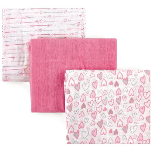  Luvable Friends 3 Piece Muslin Swaddle Blankets, Airplane, One Size