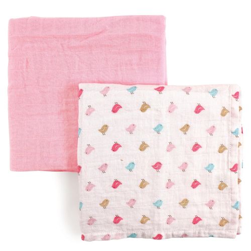  Luvable Friends 3 Piece Muslin Swaddle Blankets, Airplane, One Size