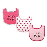 [아마존베스트]Luvable Friends 3 Piece Drooler Bibs with Fiber Filling for Girls, I Love Daddy