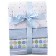 [아마존베스트]Luvable Friends Flannel Receiving Blankets, Blue, 4 Count