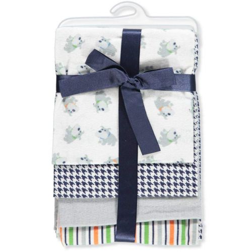  Luvable Friends Unisex Baby Cotton Flannel Receiving Blankets, Dog, One Size