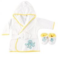 Luvable Friends Unisex Baby Cotton Terry Bathrobe, Octopus, One Size