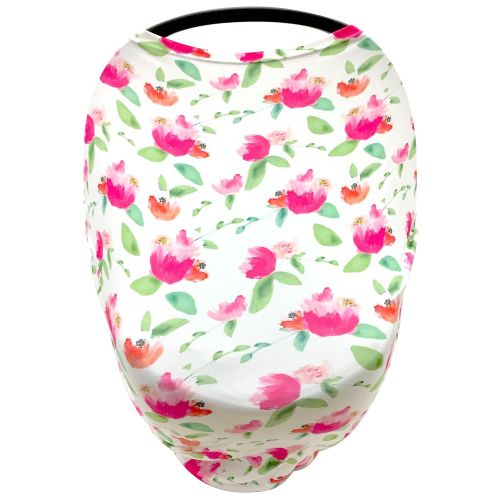  Luvit LLC Luvit 5-in-1 Baby Car Seat Canopy, Stroller Canopy, Shopping Cart Cover, High Chair Cover and Nursing Cover All-in-One Universal Fit in Pink Floral
