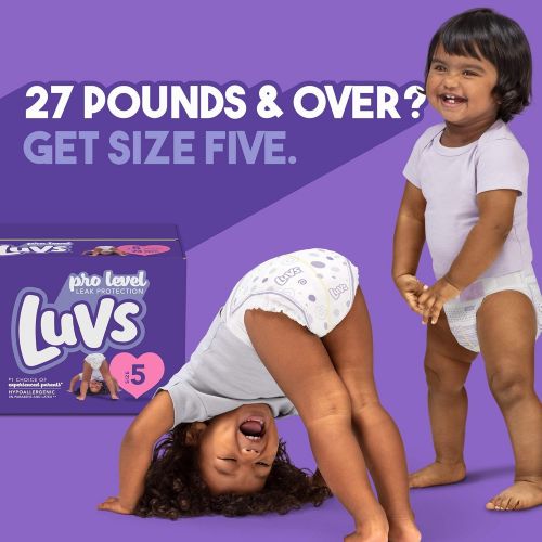  Luvs (LUVSD) Diapers Size 5, 148 Count - Luvs Triple Leakguards Disposable Baby Diapers, ONE MONTH SUPPLY (Packaging May Vary)