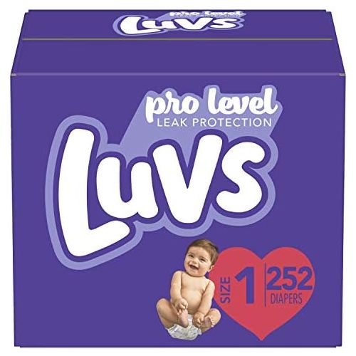  Luvs (LUVSD) Diapers Newborn / Size 1 (8-14 lb), 252 Count - Luvs Ultra Leakguards Disposable Baby Diapers, ONE MONTH SUPPLY (Packaging May Vary)