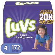 Luvs (LUVSD) Diapers Size 4, 172 Count - Luvs Ultra Leakguards Disposable Baby Diapers, ONE MONTH SUPPLY (Packaging May Vary)