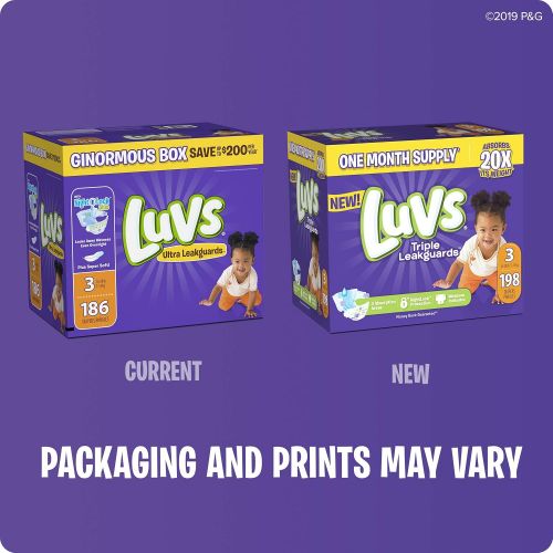  Luvs (LUVSD) Diapers Size 4, 172 Count - Luvs Ultra Leakguards Disposable Baby Diapers, ONE MONTH SUPPLY (Packaging May Vary)