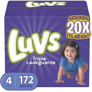 [아마존베스트]Luvs Ultra Leakguards Disposable Baby Diapers, Size 4, 172Count, ONE MONTH SUPPLY (Packaging May Vary)