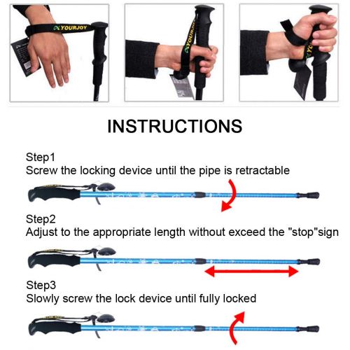  Luwint Kids Hiking Trekking Pole - 1-pc Adjustable Walking Sticks for 6  10 Yrs Old Girls Boys