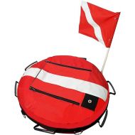 Luwint Hi-Vi Inflatable Dive Float Buoy and 5ft Surface Marker Buoy