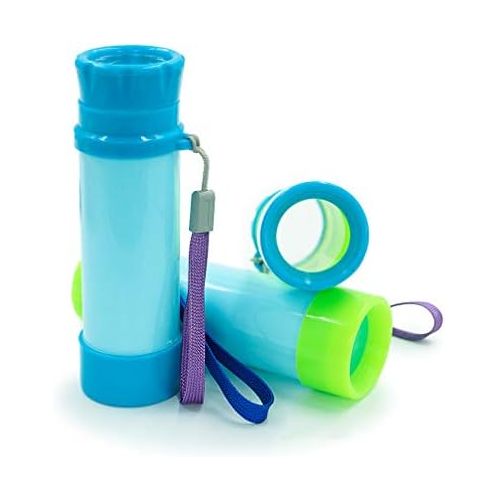  [아마존베스트]Luwint Portable Pocket Pirate Monocular Telescope - Retractable Educational Science Toys Spyglass for Kids Boys Girls Aged 3-6 Years Old (Light Blue/Green)
