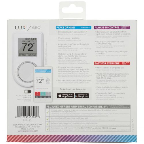  Lux GEO Smart Thermostat, No Hub Required
