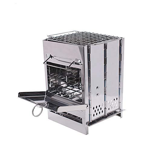  LUX Outdoor Portable Wood Stove, Multifunctional Windproof Charcoal Alcohol Wood Stove for Picnic, Barbecue, Cooking, Water Boiling