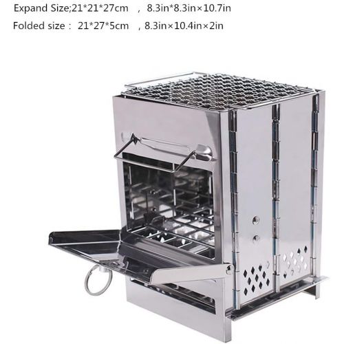  LUX Outdoor Portable Wood Stove, Multifunctional Windproof Charcoal Alcohol Wood Stove for Picnic, Barbecue, Cooking, Water Boiling