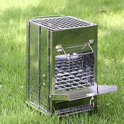  LUX Outdoor Portable Wood Stove, Multifunctional Windproof Charcoal Alcohol Wood Stove for Picnic, Barbecue, Cooking, Water Boiling