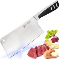 Lux Decor Kitchen Lux Decor Collection Meat Cleaver - 7 Inch Sharp Butcher Knife - High Carbon Stainless Steel Meat & Vegetables Chopper - Cleaver Knife for Home Kitchen & Restaurant