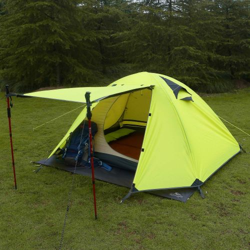  Luxe Tempo 2 Person 4 Season Tents Freestanding for Camping Backpacking Aluminum Poles All Weather Tested & Approved 2 Door 2 Vestibules Reflective