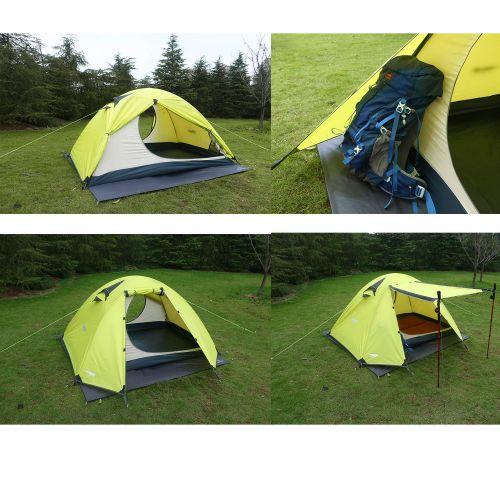  Luxe Tempo 2 Person 4 Season Tents Freestanding for Camping Backpacking Aluminum Poles All Weather Tested & Approved 2 Door 2 Vestibules Reflective