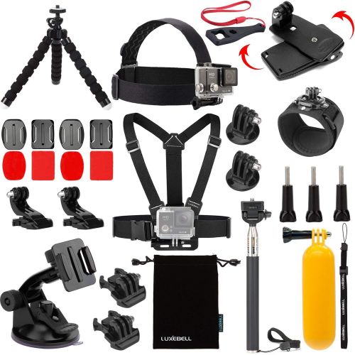  Luxebell Accessories Kit for AKASO EK5000 EK7000 4K WiFi Action Camera Gopro Hero 8 7 6 5/Session 5/Hero 4/3+/3/2/1 Max Fusion