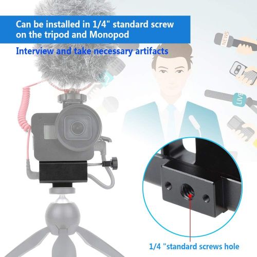  Luxebell Aluminium Alloy Skeleton Thick Solid Protective Case Shell Frame Housing for GoPro Vlogging Microphone Adapter C400 C500