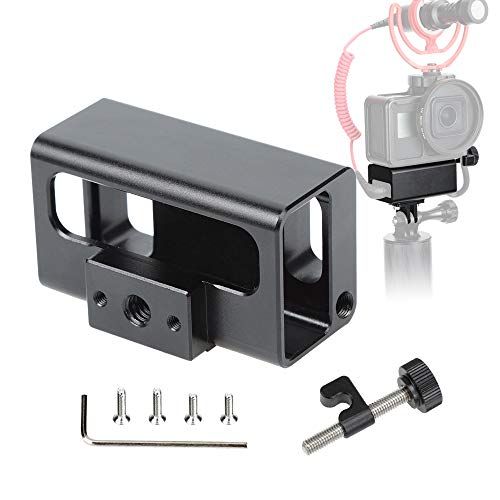  Luxebell Aluminium Alloy Skeleton Thick Solid Protective Case Shell Frame Housing for GoPro Vlogging Microphone Adapter C400 C500