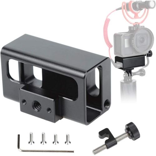  Luxebell Aluminium Alloy Skeleton Thick Solid Protective Case Shell Frame Housing for GoPro Vlogging Microphone Adapter C400 C500