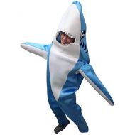 Luxfan Fleece Adult Shark Onesie Halloween Costume Cosplay Funny Outfit Jumpsuit