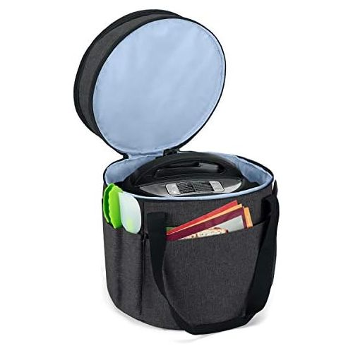  Luxja Tasche fuer Instant Pot IP-DUO60, Tragetasche fuer 6 Liter Elektrische Schnellkochtoepfe und Zubehoer, Grau