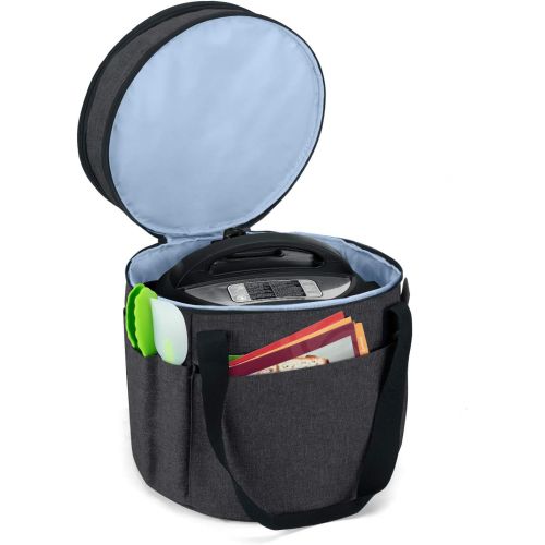 Luxja Tasche fuer Instant Pot IP-DUO60, Tragetasche fuer 6 Liter Elektrische Schnellkochtoepfe und Zubehoer, Grau