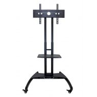 Luxor Height Adjustable Rolling LCD/LED Flat Panel Cart with Accessory Shelf