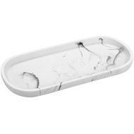 Luxspire Bathroom Tray, Miniature Washbasin Organiser Rectangular Resin Tray Plate Jewellery Holder