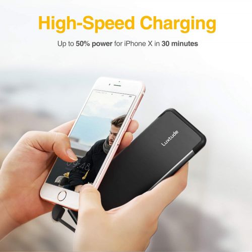  [아마존 핫딜]  [아마존핫딜]Luxtude PowerEasy 5000mAh Ultra Slim Portable Phone Charger for iPhone, Apple Certified Power Bank with Built in Lightning Cable, Fast Charging External Battery Pack for iPhone Xs/