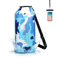 Luxtude Waterproof Dry Bag Backpack, 5L/10L/20L/30L Roll Top Portable Dry Sack Waterproof Bag with Phone Case, Floating Waterproof Dry Bag for Kayaking, Swimming, Boating, Surfing,