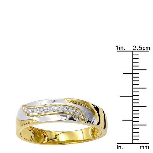  Luxurman 10K Gold Affordable Diamond Engagement Ring Wedding Bang Trio Set 0.2ct by Luxurman