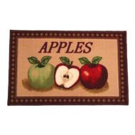 Luxury Home Fashion Elegant Anti-Slip Rubber Backing Standing Kitchen Designs Rug Floor Mat 28 X 18 (Mixed Apples (k))