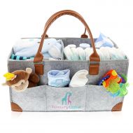 [아마존베스트]Luxury little Baby Diaper Caddy Organizer - Extra Large Storage Nursery Bin for Diapers Wipes & Toys | Portable Diaper Tote Bag for Changing Table | Boy Girl Baby Shower Gift Basket | Newborn Re