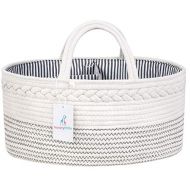 [아마존베스트]Luxury little Luxury Little Baby Diaper Caddy Organizer - Rope Nursery Storage Bin for Boys and Girls - Large Tote Bag & Car Organizer with Removable Inserts - Baby Shower Gift Basket - Newborn