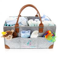 Luxury little Baby Diaper Caddy Organizer - Extra Large Storage Nursery Bin for Diapers Wipes & Toys | Portable Diaper Tote Bag for Changing Table | Boy Girl Baby Shower Gift Basket | Newborn Re