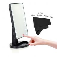 LuxuryCollection LED Touch Screen Makeup Mirror, 180 Free Rotation Movable