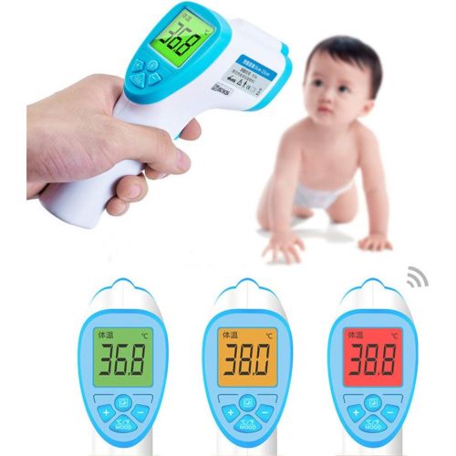  Lvbeis Ohrthermometer,Stirnthermometer 2 IN I Infrarot Digital Fieberthermometer fuer Baby, Kinder, Erwachsenen 1 Sekunde Messzeit Thermometer mit Fieberwarnung