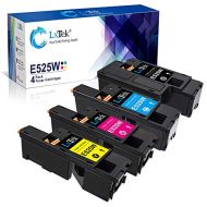 LxTek Compatible Toner Cartridge Replacement for Dell E525W E525 to use with E525W Color Laser Printer, 4 Pack (593 BBJX 593 BBJU 593 BBJV 593 BBJW)