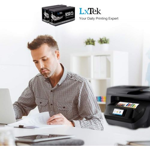 LxTek Compatible Ink Cartridge Replacement for HP 950 950XL to Compatible with OfficeJet PRO 8610 8600 8620 276dw 8630 251dw 8100 8615 8625 8640 8660 271dw Printers (High Yield,2 B