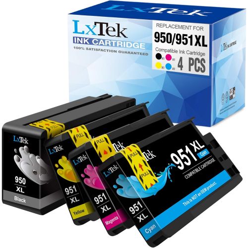  LxTek Compatible Ink Cartridges Replacement for HP 950XL 951XL 950 951 to Compatible with OfficeJet Pro 8600 8610 8620 8630 8100 8625 8615 276dw 4 Pack (Black Cyan Magenta Yellow)