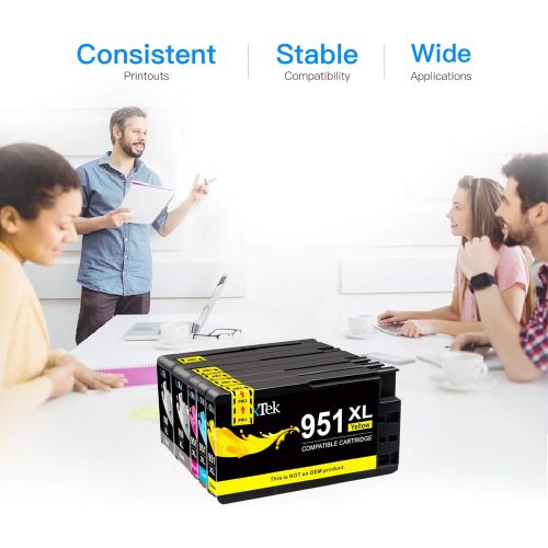  LxTek Compatible Ink Cartridge Replacement for HP 950XL 951XL 950 XL 951 XL to Compatible with OfficeJet PRO 8600 8610 8620 8630 8100 8625 8615 276dw, 8 Pack (2 Black2 Cyan2 Magent