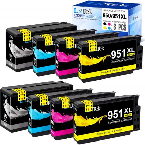  LxTek Compatible Ink Cartridge Replacement for HP 950XL 951XL 950 XL 951 XL to Compatible with OfficeJet PRO 8600 8610 8620 8630 8100 8625 8615 276dw, 8 Pack (2 Black2 Cyan2 Magent