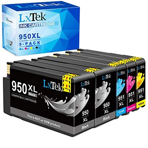  LxTek Compatible Ink Cartridge Replacement for HP 950 950XL 951 951XL to Compatible with OfficeJet PRO 8600 8610 8620 8630 8100 8625 8615 276dw Printer Tray (2 Black, 1 Yellow, 1 M