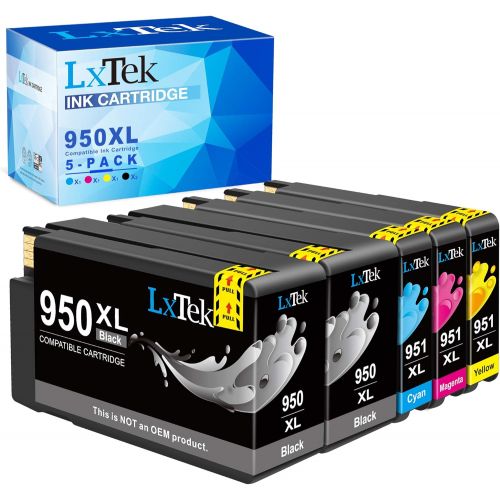  LxTek Compatible Ink Cartridge Replacement for HP 950 950XL 951 951XL to Compatible with OfficeJet PRO 8600 8610 8620 8630 8100 8625 8615 276dw Printer Tray (2 Black, 1 Yellow, 1 M